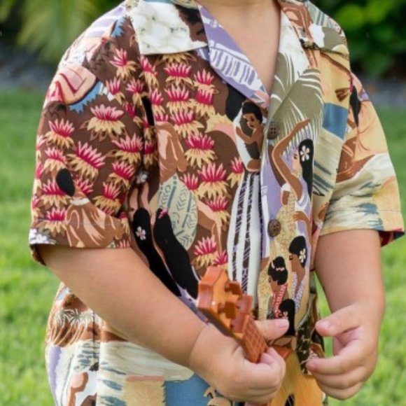 Iolani boy's Aloha shirt vintage Hawaiian print Baby Luau - Picture 14 of 14